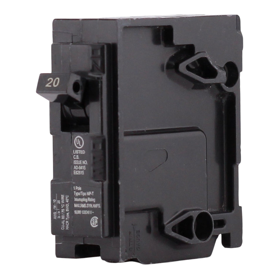 Murray MP120 20A 120V 1-Pole Miniature Thermal Magnetic Circuit Breaker, Compatible with Murray and Siemens Load Centers - Image 2
