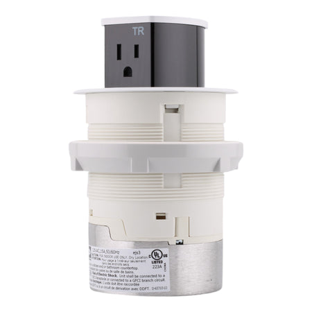 Hubbell Wiring, RCT200W, 15 Amps, 125 Volts, 2-Pole, Kitchen Counter Receptacle, Surface Mount, Tamper Resistant, White - Image 3