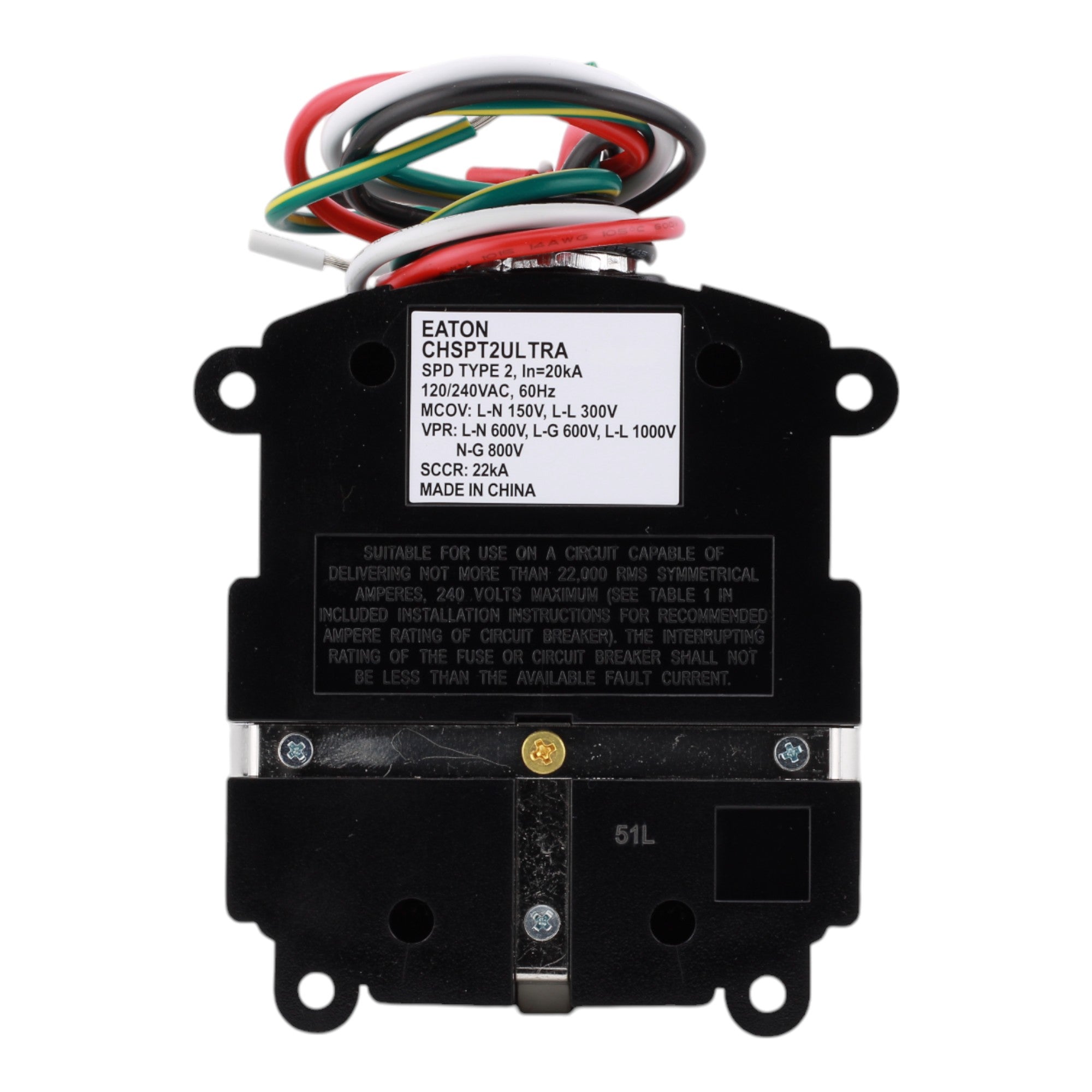 Eaton CHSPT2ULTRA Surge Protection Device, 120/240V, Single-Phase, 108 kA, NEMA 4 Enclosure, 20 kA Nominal Discharge Current - Image 8