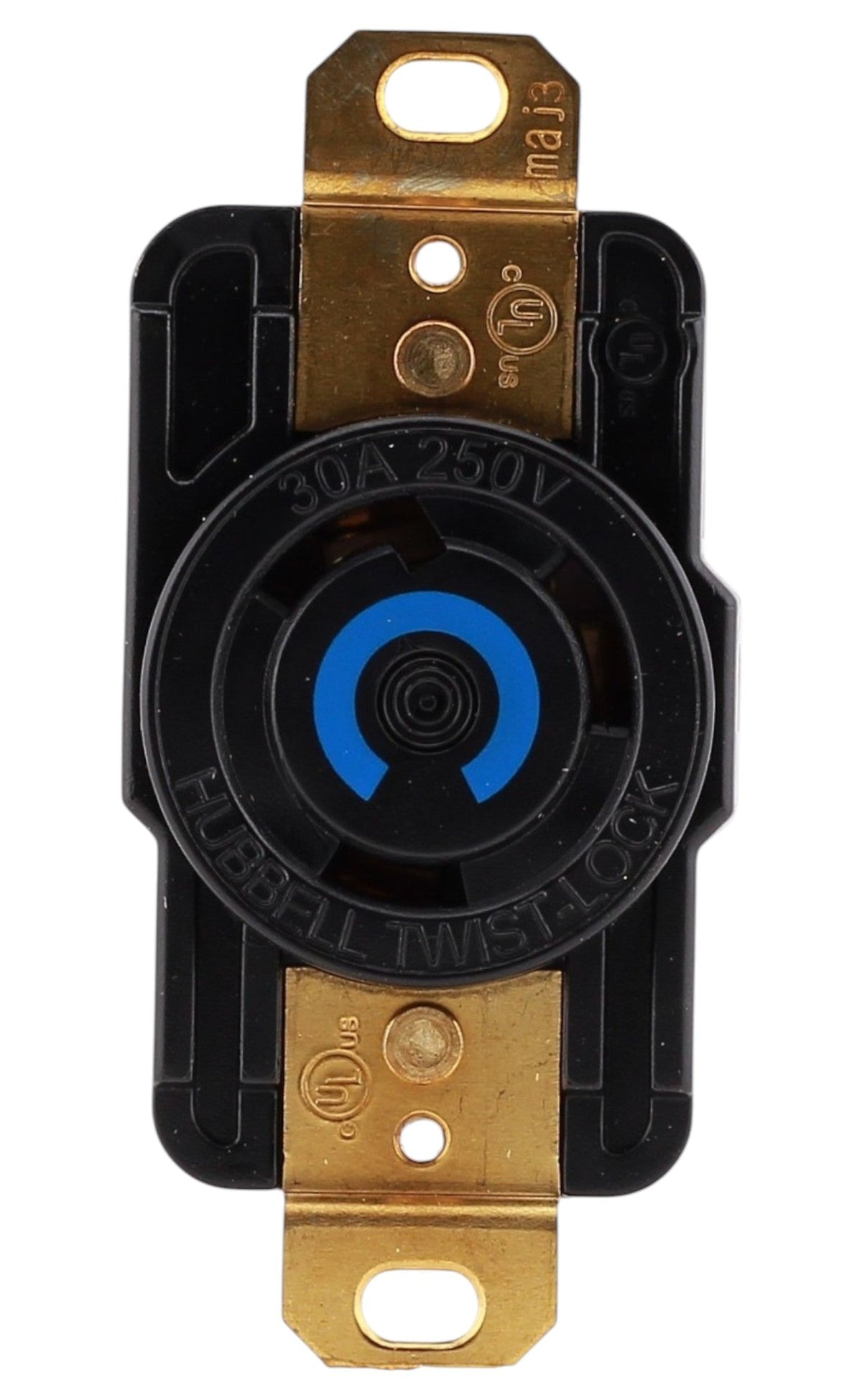 Hubbell Wiring Device-Kellems, HBL2620ST, 30A, 250V, NEMA L6-30R, EdgeConnect Twist-Lock Receptacle, Spring Termination, Black - Image 3