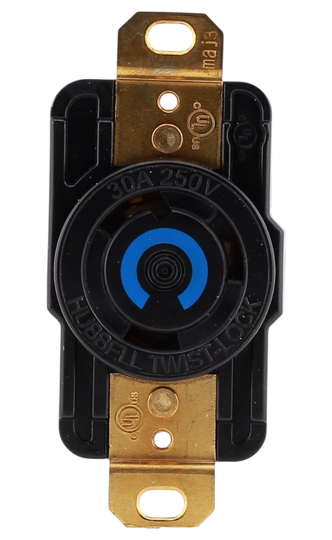 Hubbell Wiring Device-Kellems, HBL2620ST, 30A, 250V, NEMA L6-30R, EdgeConnect Twist-Lock Receptacle, Spring Termination, Black - Image 3