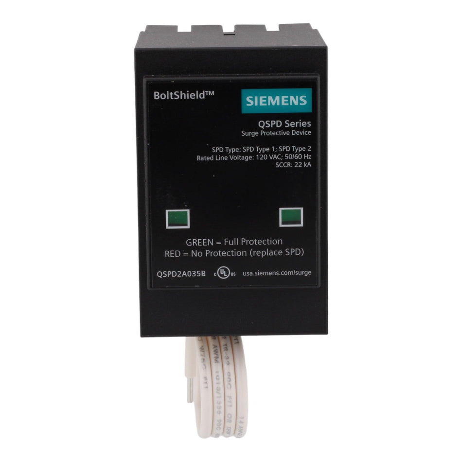 Siemens QSPD2A035B 120/240V 35kA 2-Pole Surge Protective Device - Image 2
