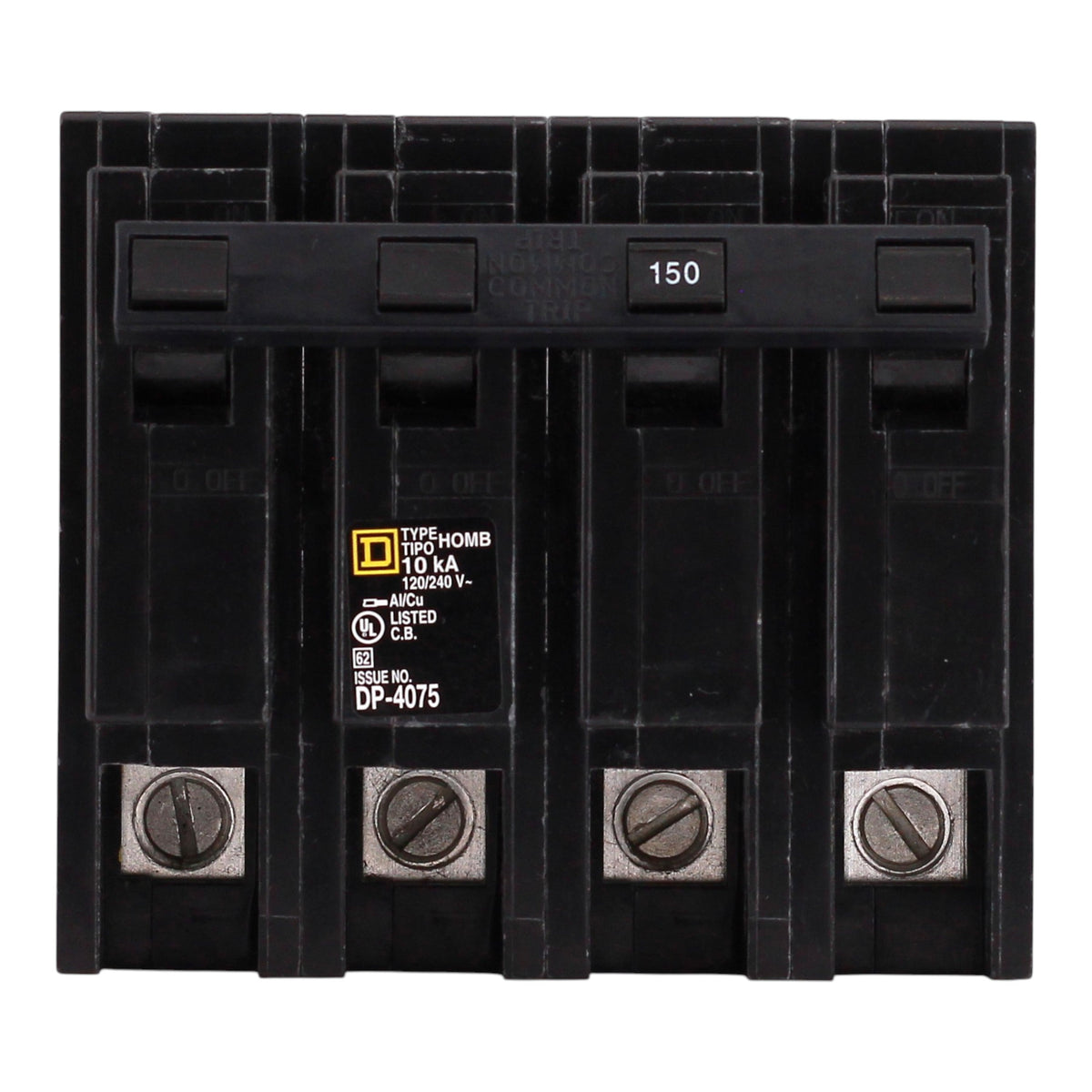 Square D Homeline, HOM2150, 150A, 4P, 120/240V, Standard, Plug-In, Circuit Breaker - Image 4