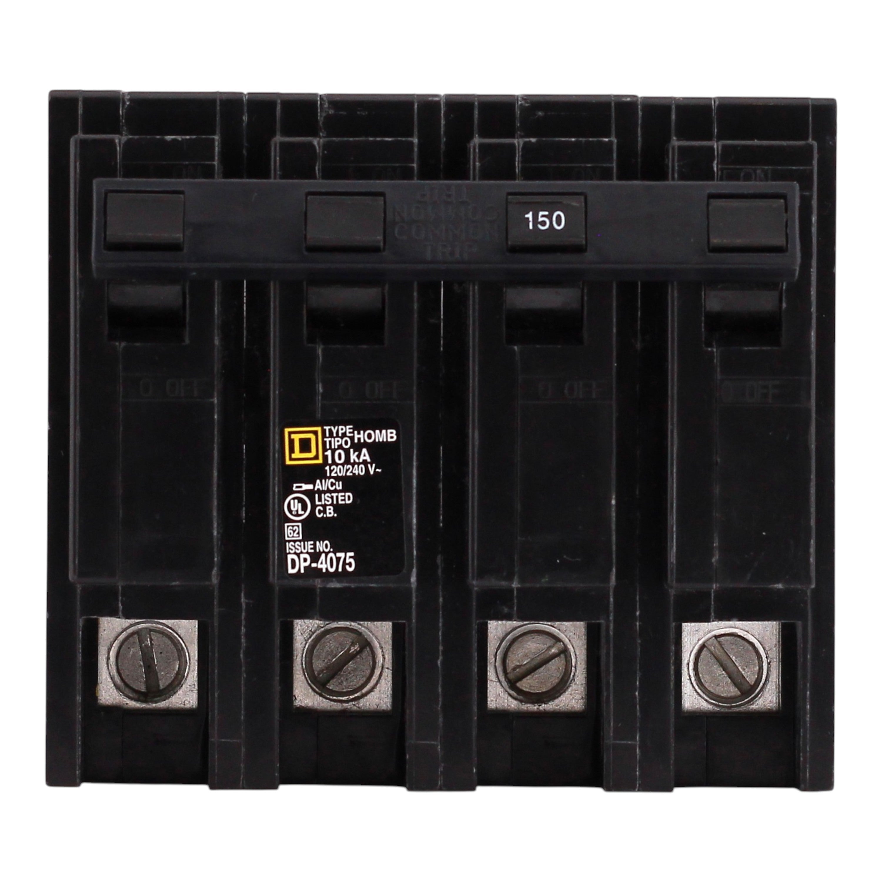Square D Homeline, HOM2150, 150A, 4P, 120/240V, Standard, Plug-In, Circuit Breaker - Image 4