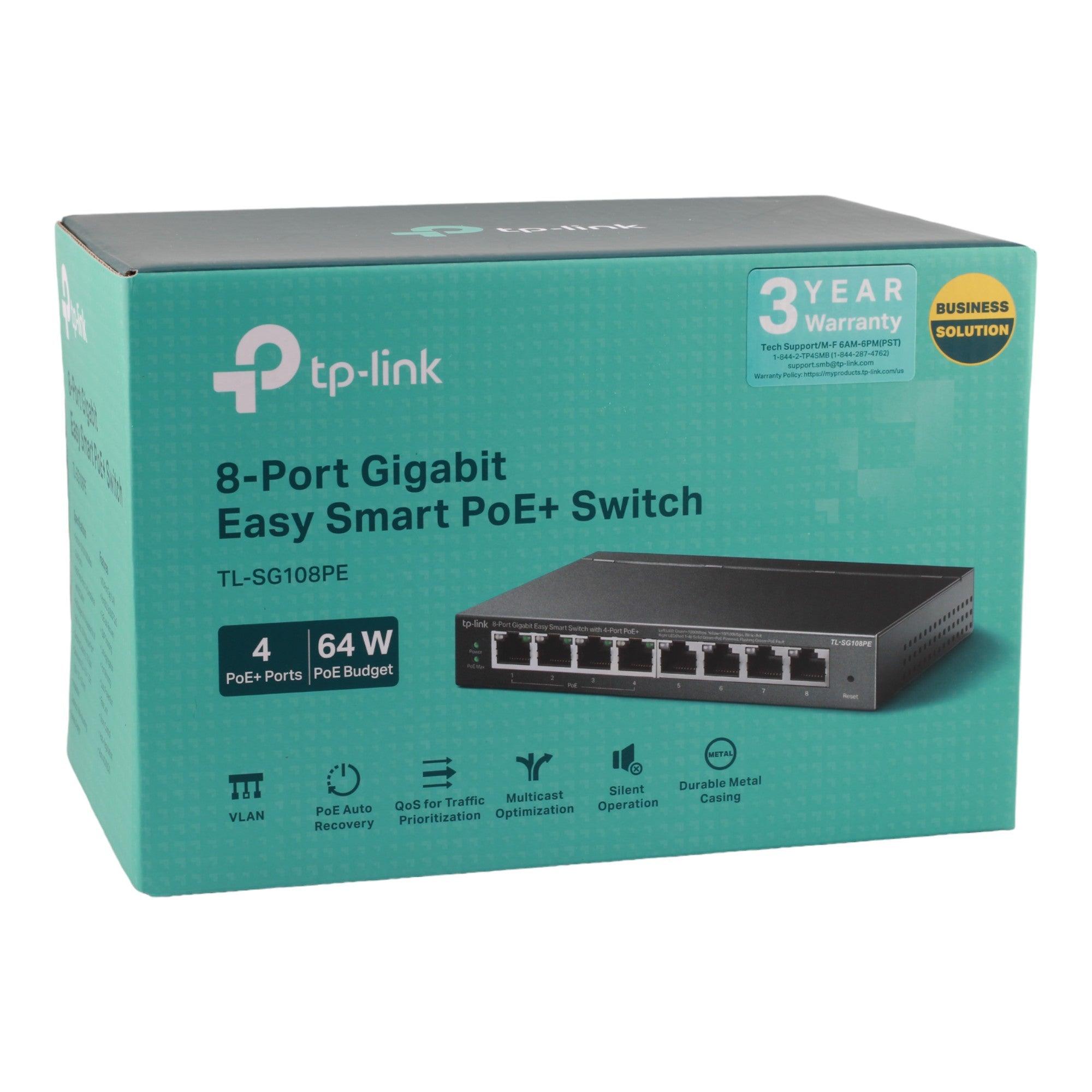TP-Link TL-SG108PE 8-Port Gigabit Easy Smart Switch with 4-Port PoE - Image 2
