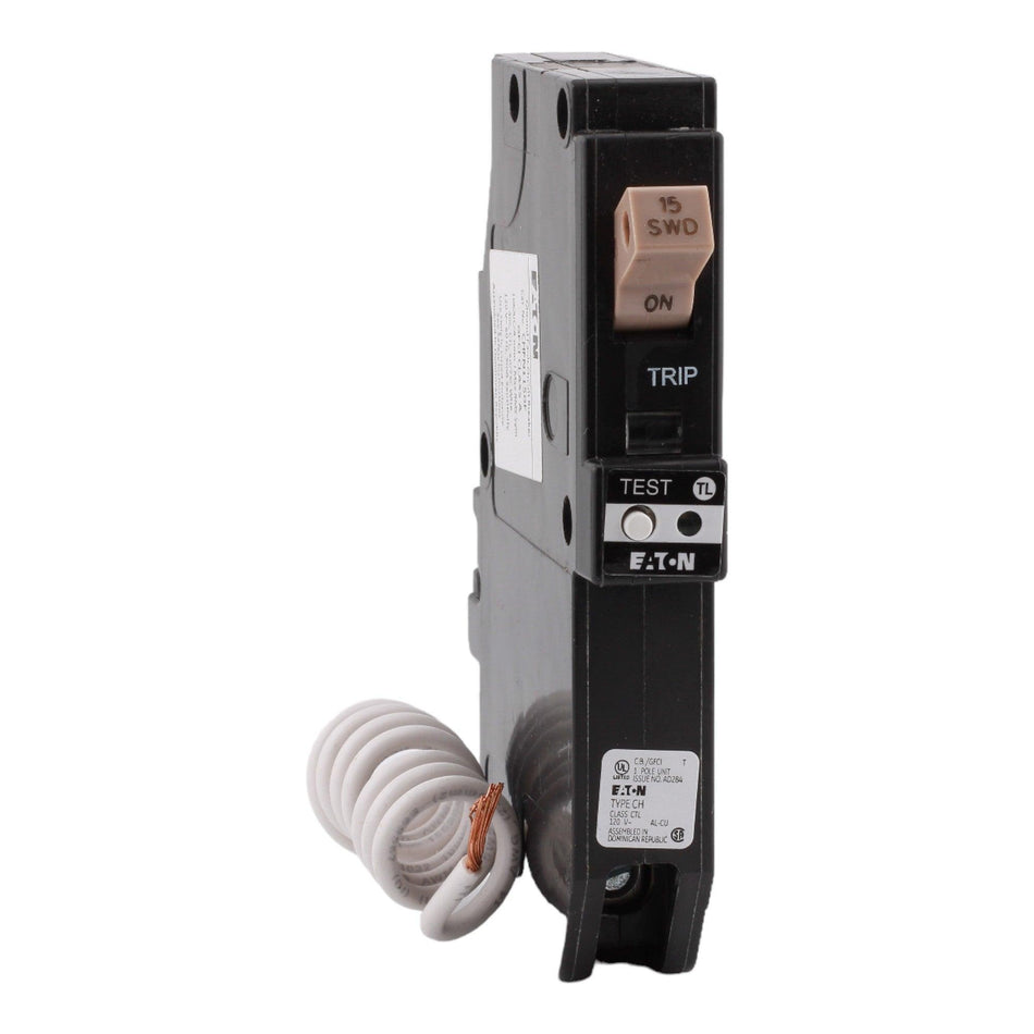 Eaton CHFN115GF 15 Amp Single Pole 120V Pigtail-Neutral GFCI Ground Fault Circuit Breaker UL - Image 2