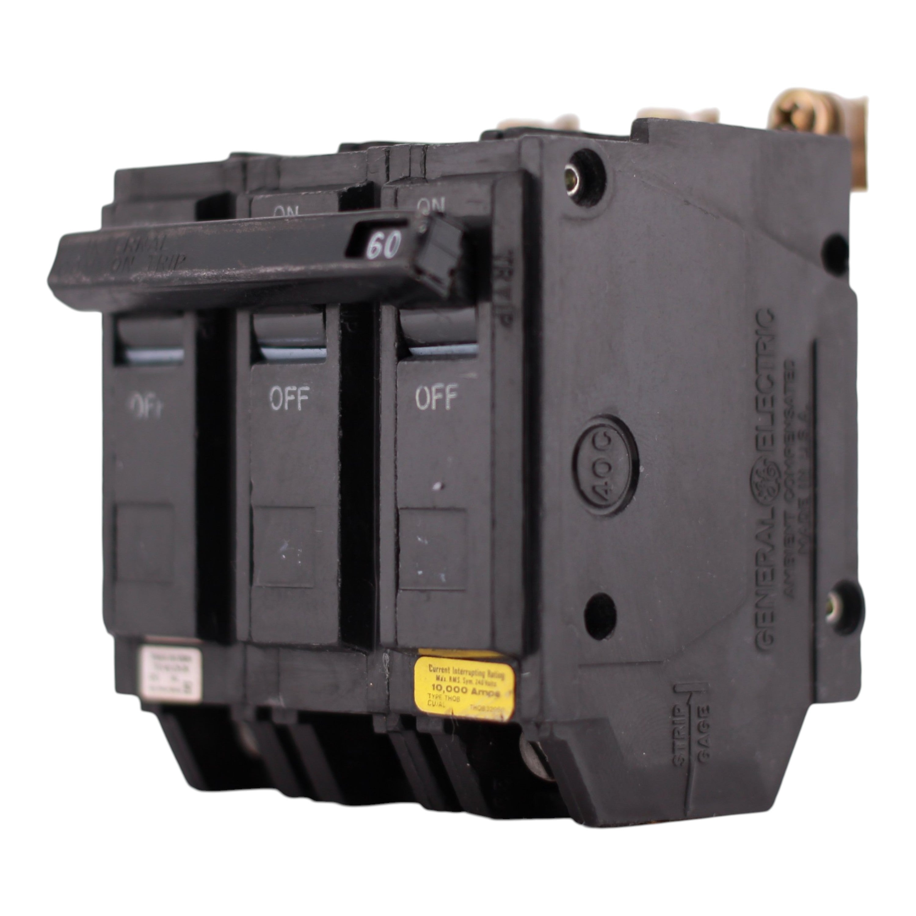 GE Q-Line, THQB32060, 60A, 3P, 240V, Bolt-On, Circuit Breaker - Image 2