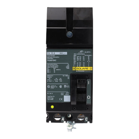 Square D FA24015AC 15A 2P 480V Thermal-Magnetic I-Line Circuit Breaker - Image 6