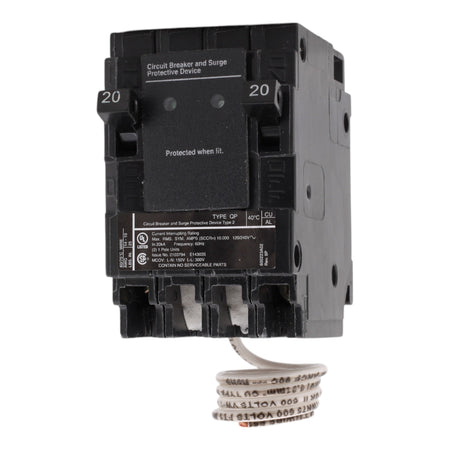 Siemens QSA2020SPD, (2) 20A, 1-Pole, 120V Circuit Breakers with Surge Protection Device (SPD), Plug-In - Image 3