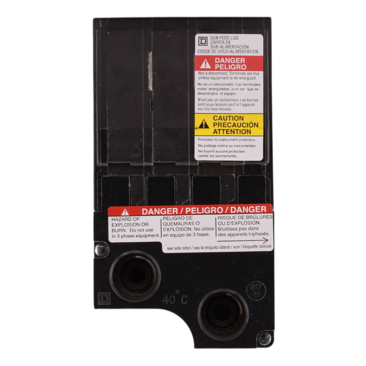 Square D QO QO2225SL 225A 2P 120/240V Subfeed Lug Kit - Image 4