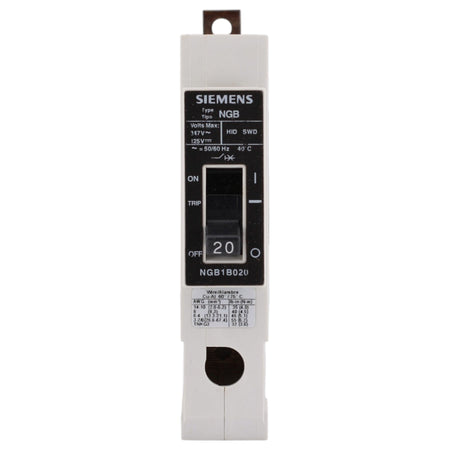 Siemens NGB, NGB1B020, 20A, 1P, 347V, 14kA, Bolt-On, MCCB, Circuit Breaker - Image 2
