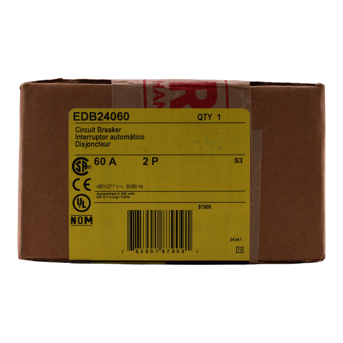 Square D E-Frame EDB24060 60A 2P 480Y/277V Thermal-Magnetic Bolt-On Circuit Breaker - Image 3