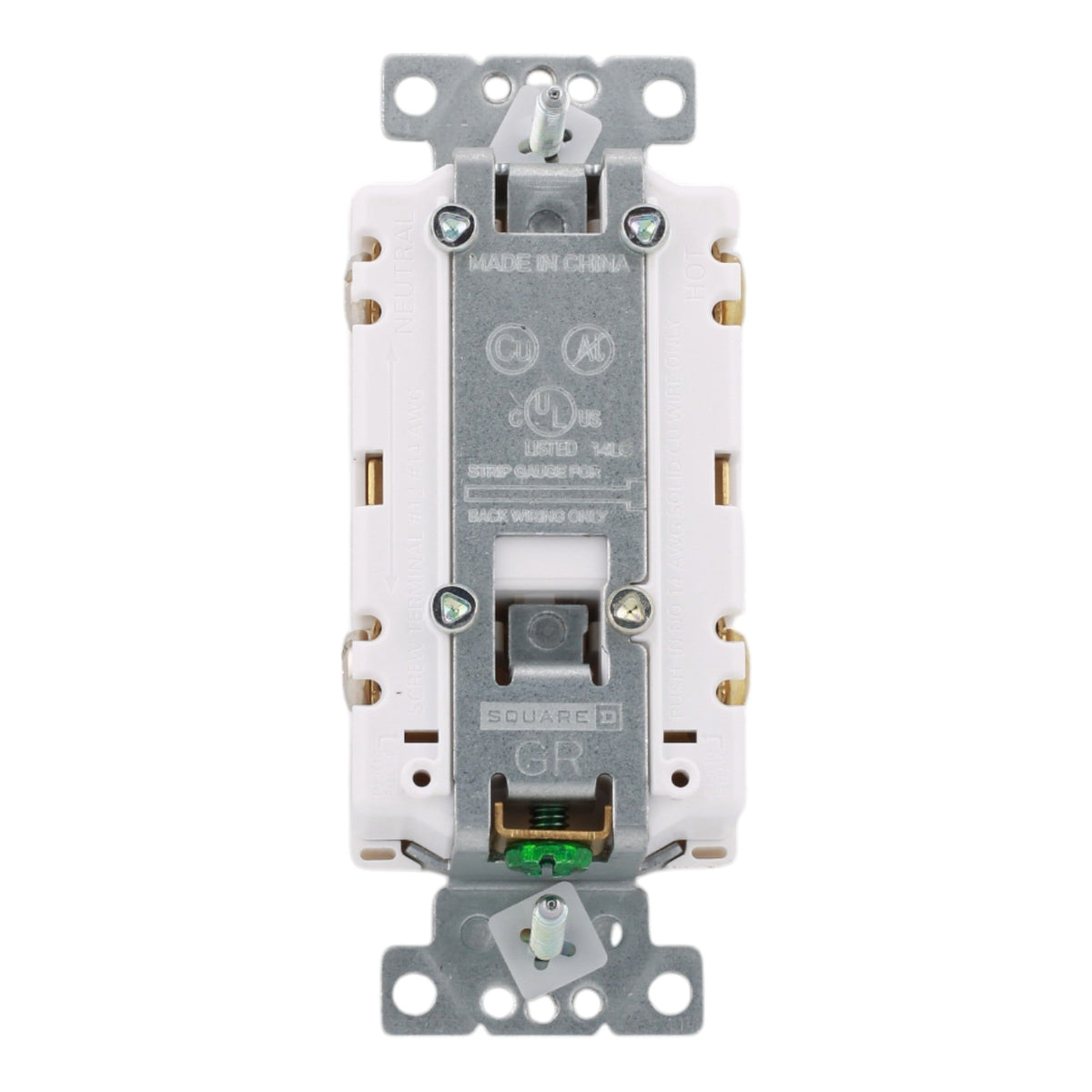 Square D SQR57101WH X Series 15A 125V Tamper Resistant Lighted Outlet, Matte White - Image 2