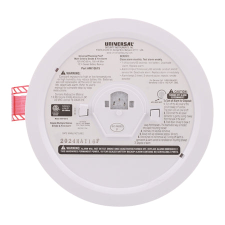 Universal Security Instruments AMI1061SB, Hardwired Smoke and Fire Alarm, 10-Year Battery Backup, Dual Sensor, Interconnectable - Image 4