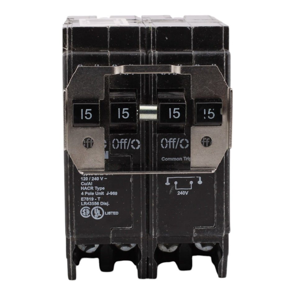 Eaton BQC215215 Quad BR 15A 4P 120/240V Circuit Breaker - Image 2
