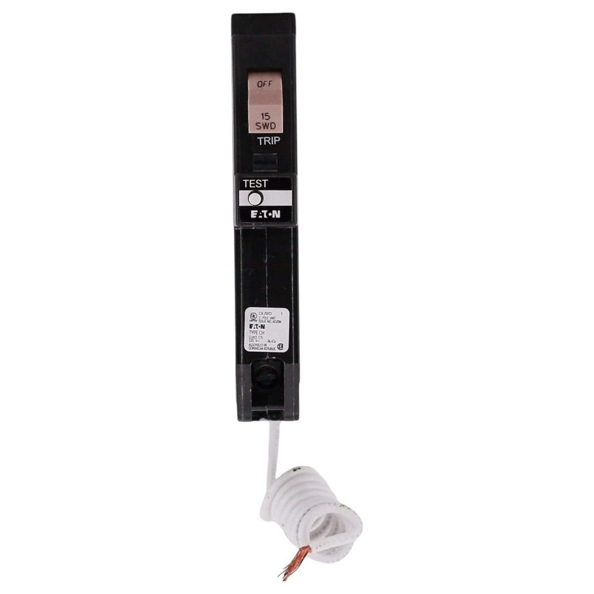 Eaton CH, CHFGFT115, 15A, 1P, 120/240V, GFCI, Pigtail Neutral, Circuit Breaker - Image 3