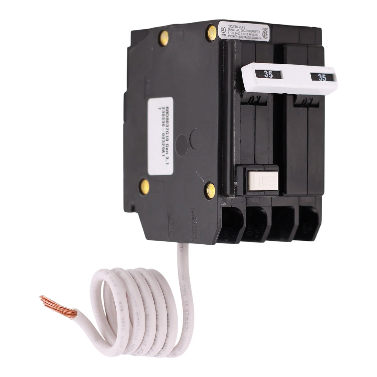 Eaton BR, GFTCB235, 35A, 2P, 120/240V, GFCI, Pigtail Neutral, Circuit Breaker