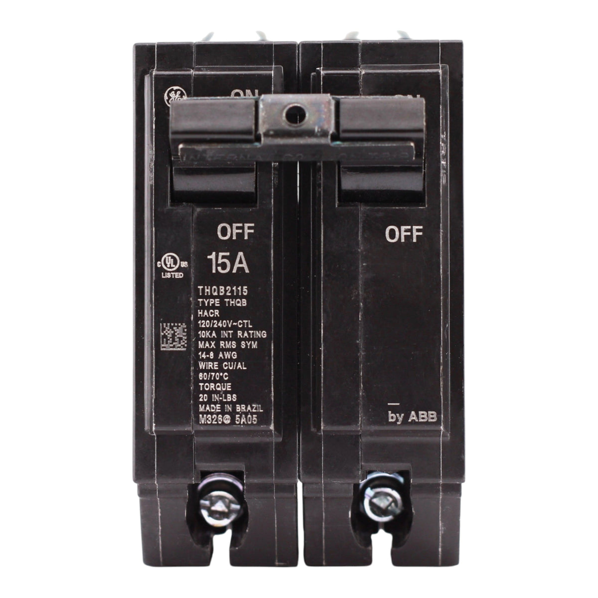 GE Q-Line, THQB2115, 15A, 2P, 120/240V, Bolt-On, Circuit Breaker - Image 3