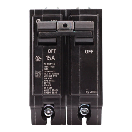 GE Q-Line, THQB2115, 15A, 2P, 120/240V, Bolt-On, Circuit Breaker - Image 3