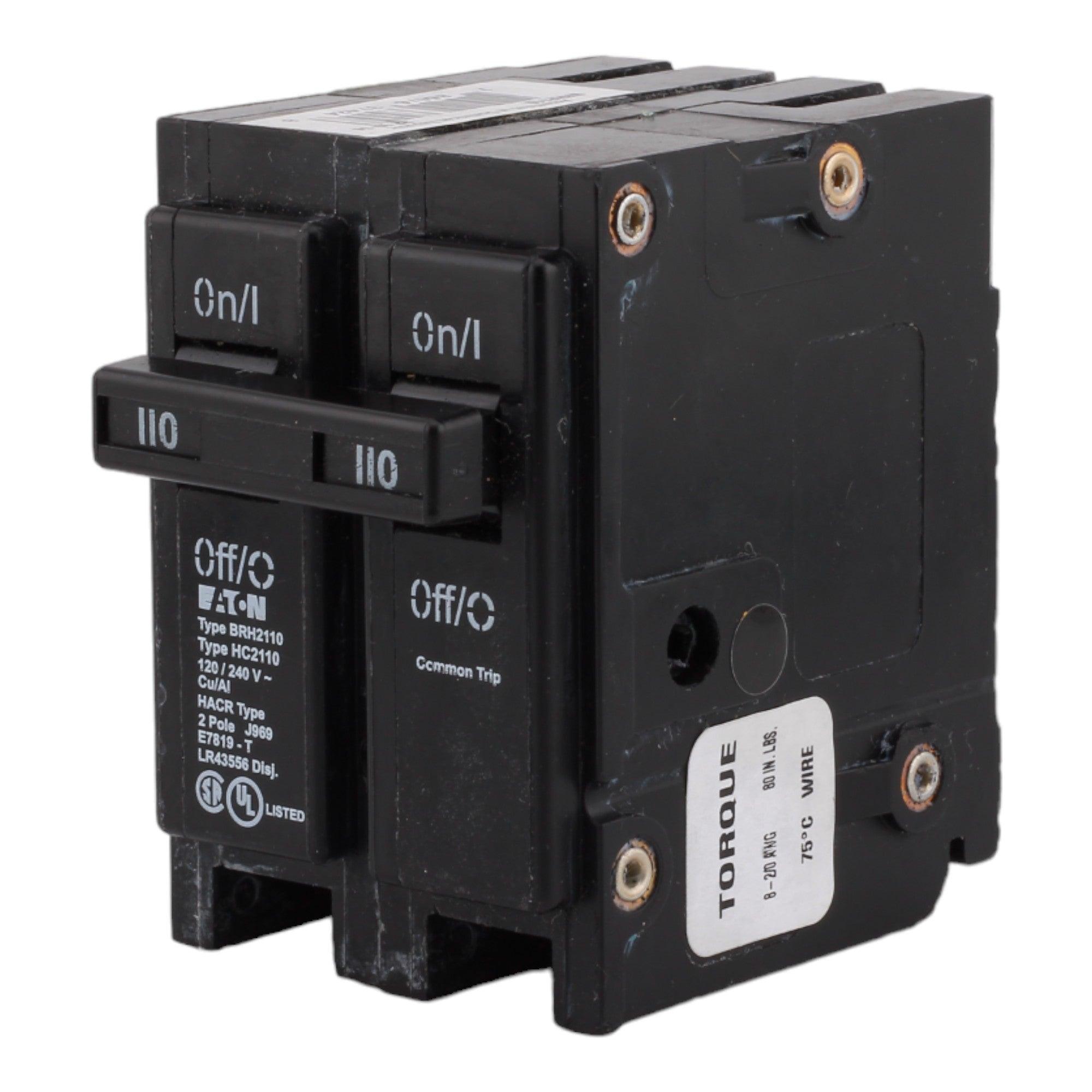 Eaton BRH2110 110 Amp Double Pole 240V Plug-In Standard Trip Circuit Breaker UL - Image 3