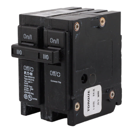 Eaton BRH2110 110 Amp Double Pole 240V Plug-In Standard Trip Circuit Breaker UL - Image 3