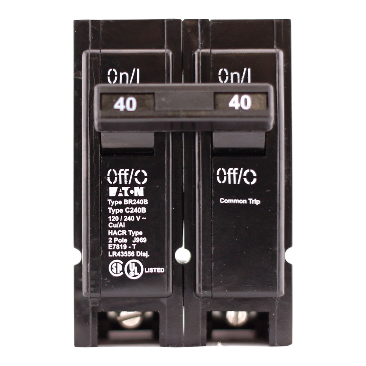 Eaton BR, BR240B, 40A, 2P, 120/240V, Thermal Magnetic, Circuit Breaker - Image 3