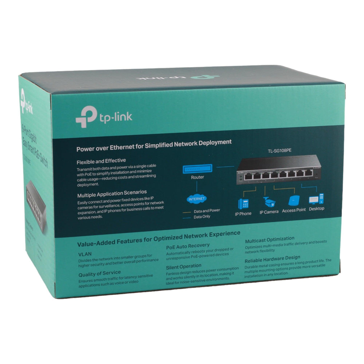 TP-Link TL-SG108PE 8-Port Gigabit Easy Smart Switch with 4-Port PoE - Image 3