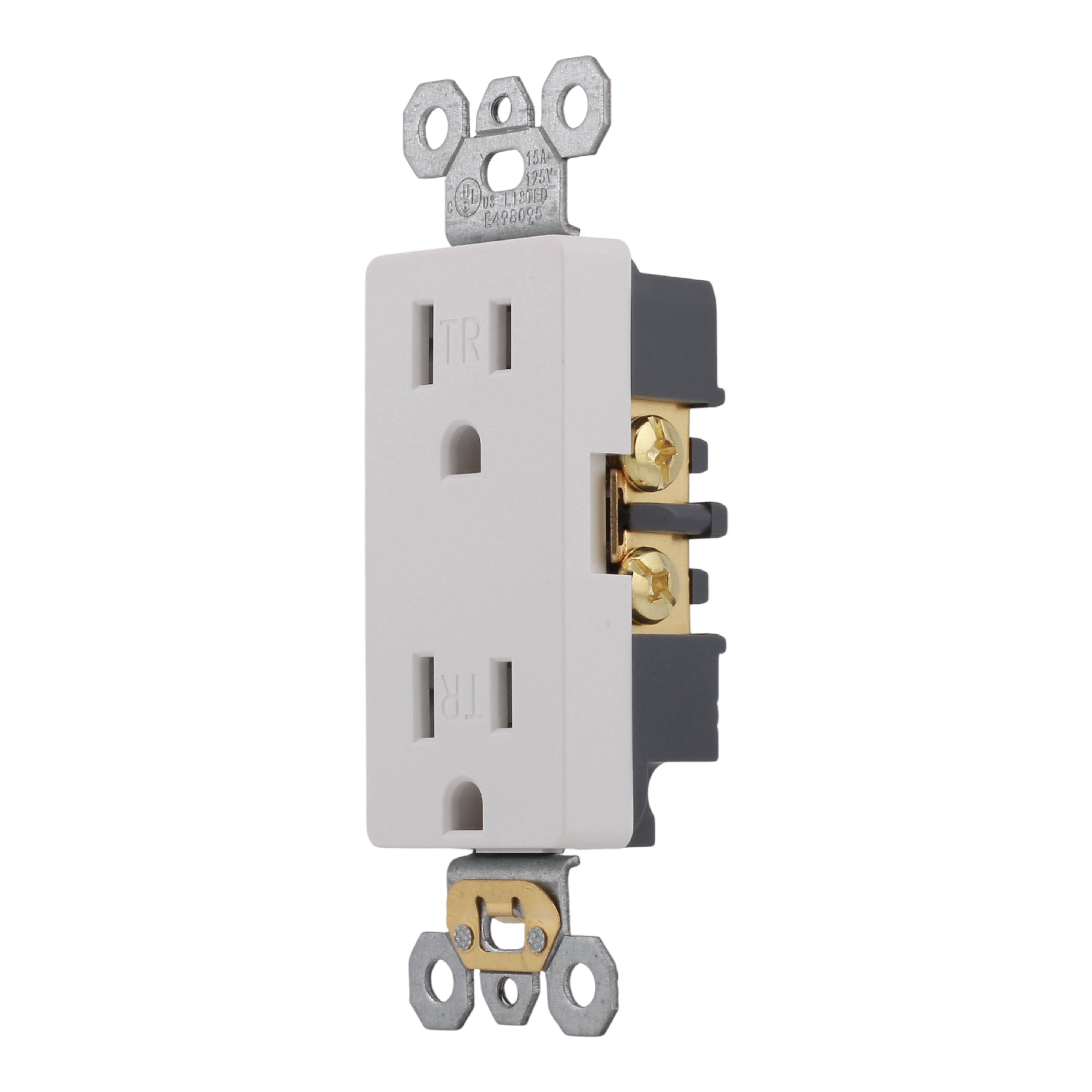 RES POWER 15A 125V Tamper-Resistant Decorator Duplex Receptacle cULus Listed White - Image 3