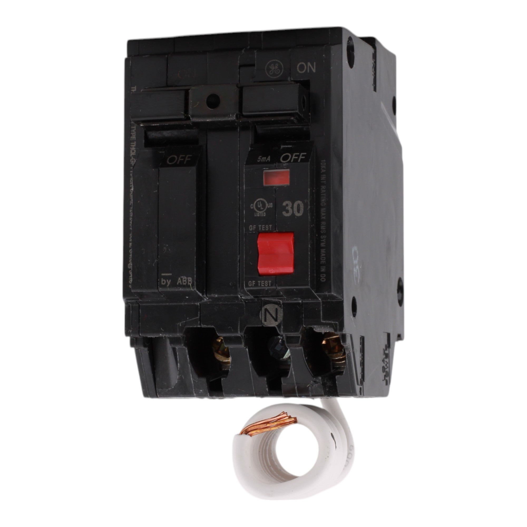 GE THQL2130GFT 30 Amps 120/240 Volts Two-Pole GFCI Circuit Breaker Pigtail Connection for Load Centers - Image 3