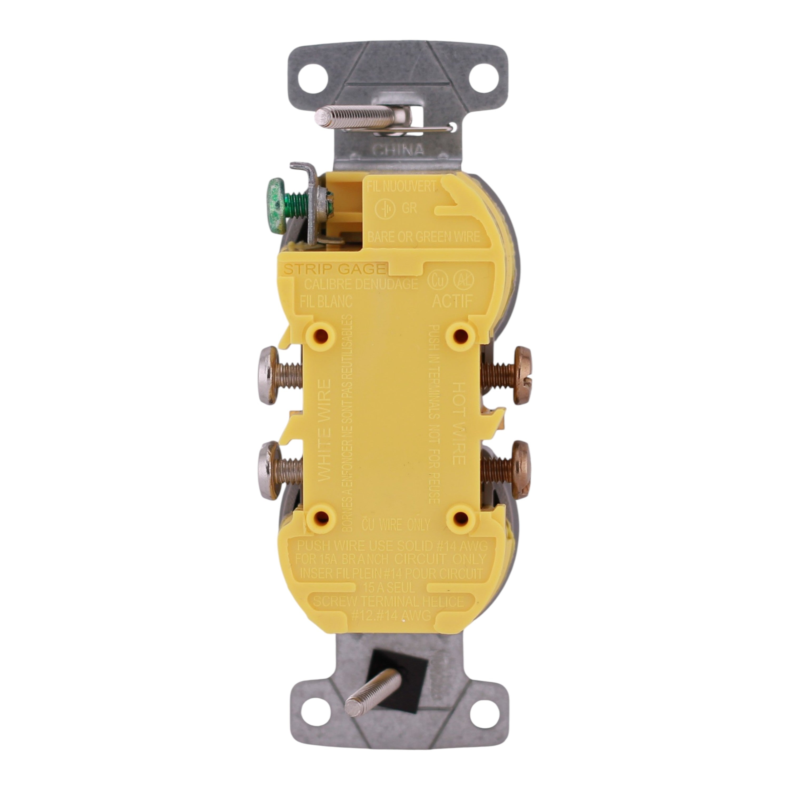 Hubbell TradeSelect, RR15SGYWRTR, 15A, 125V, 2P, TR/WR, Duplex Receptacle, Gray - Image 6