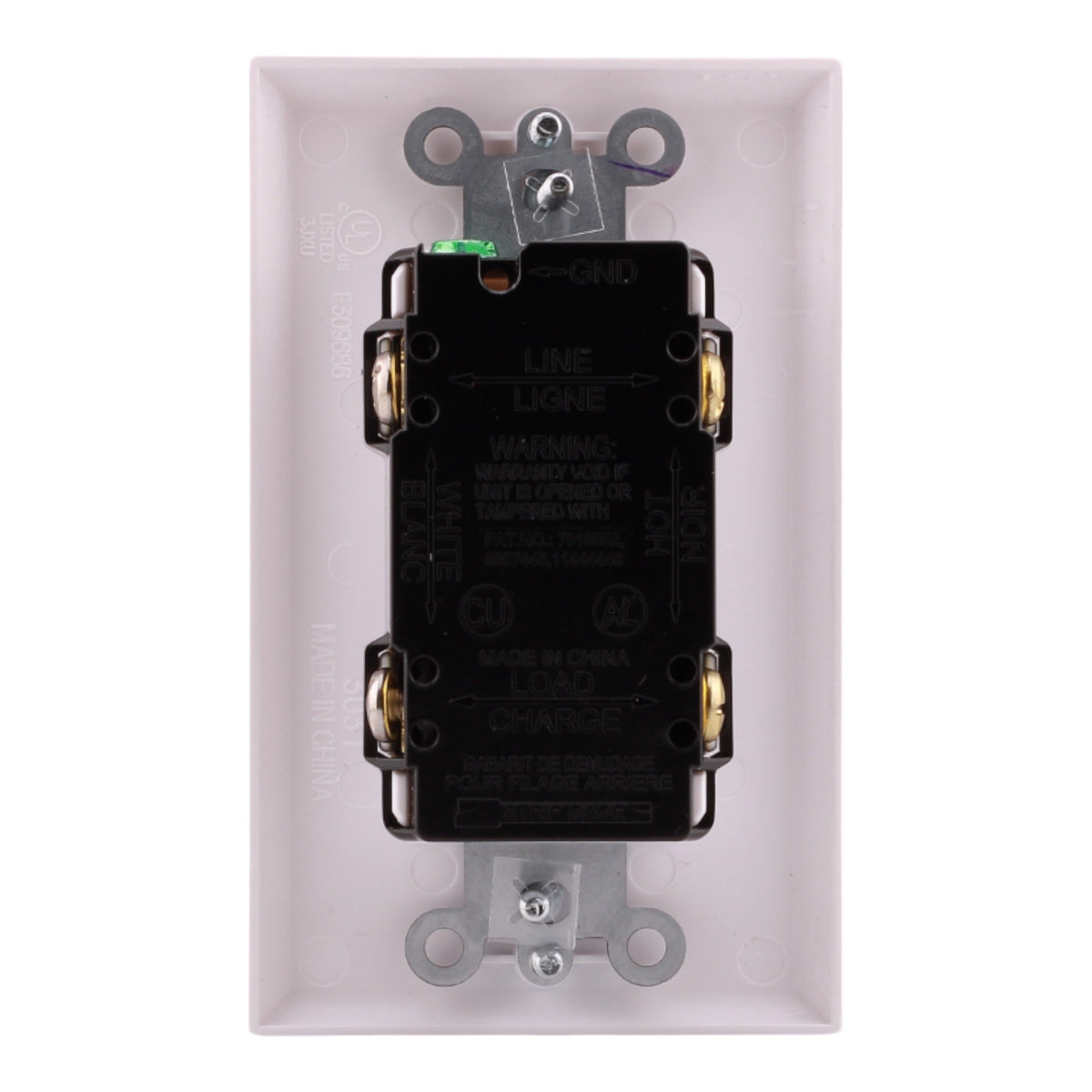 Aida 15A GFCI Receptacle w/ LED, Self-Test, TR, 120V, White - Image 8