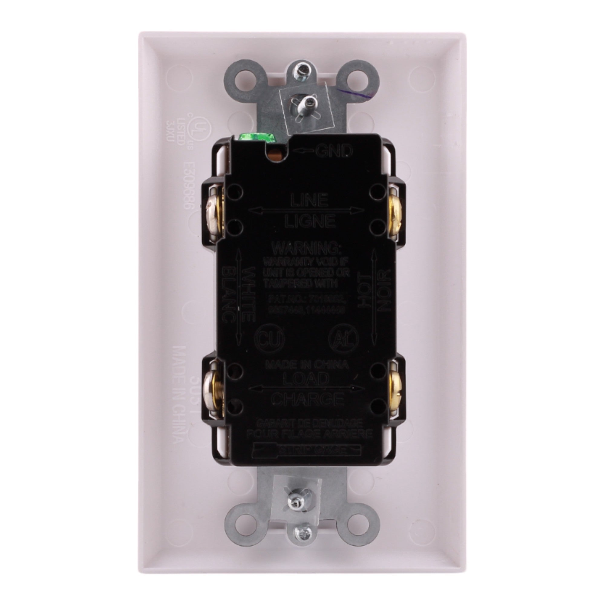 Aida 15A GFCI Receptacle w/ LED, Self-Test, TR, 120V, White - Image 8