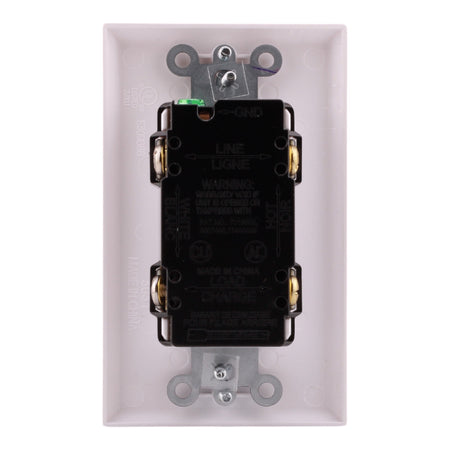 Aida 15A GFCI Receptacle w/ LED, Self-Test, TR, 120V, White - Image 8
