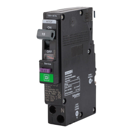 Square D QO QO115PAFGF 15A 1P 120V AFCI/GFCI Plug on Neutral Circuit Breaker - Image 3
