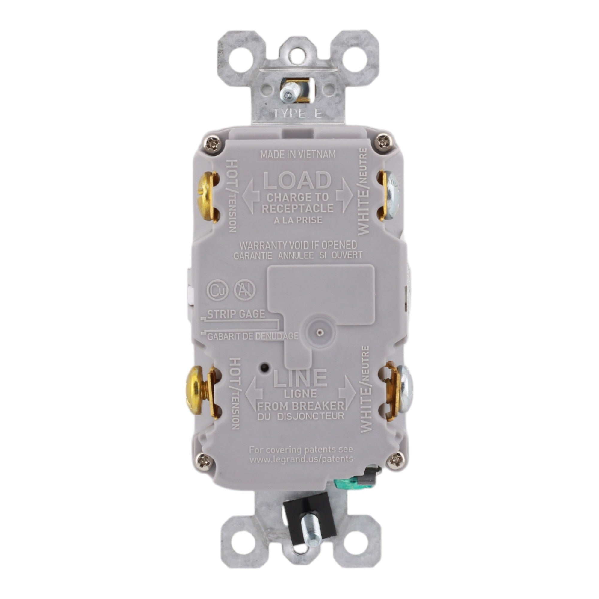 Legrand 2097TRW, 20A, 125V, GFCI Receptacle, Tamper-Resistant, Self-Test, SafeLock® Protection, White - Image 5