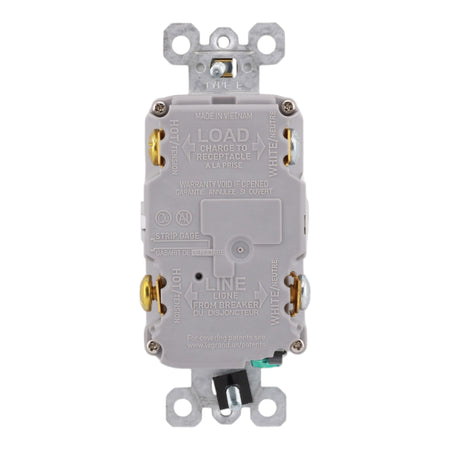 Legrand 2097TRW, 20A, 125V, GFCI Receptacle, Tamper-Resistant, Self-Test, SafeLock® Protection, White - Image 5