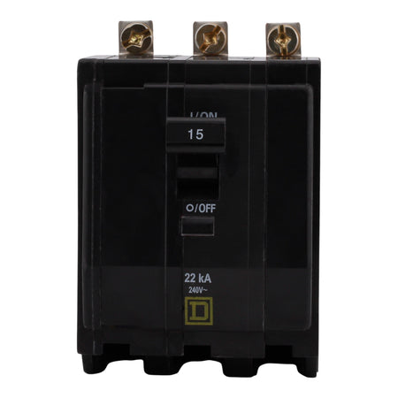 Square D QO QOB315VH 15A 3P 120/240V 22kA Bolt-On Circuit Breaker - Image 3