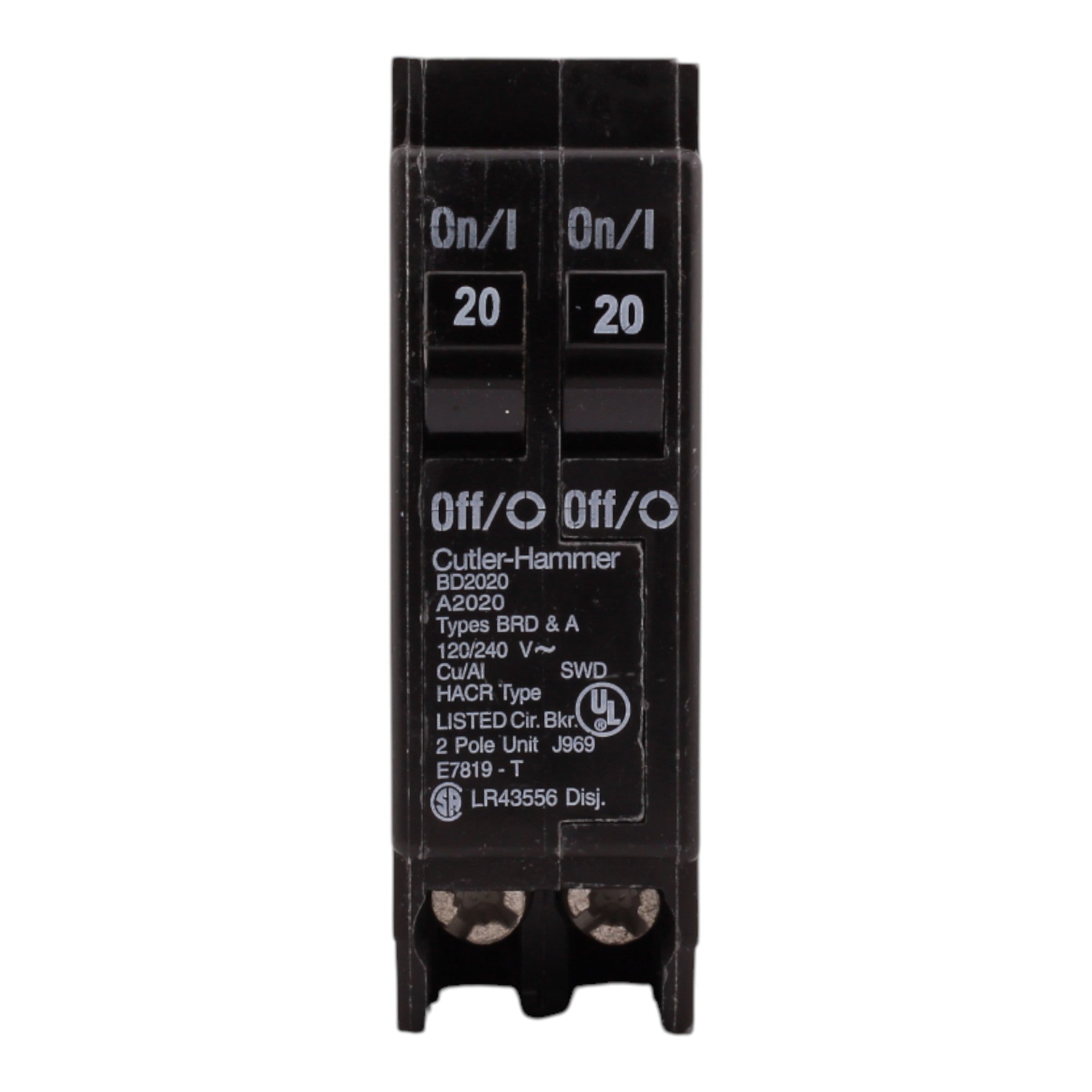 Eaton BR BD2020 20A 1P 120V Duplex Tandem Circuit Breaker - Image 3