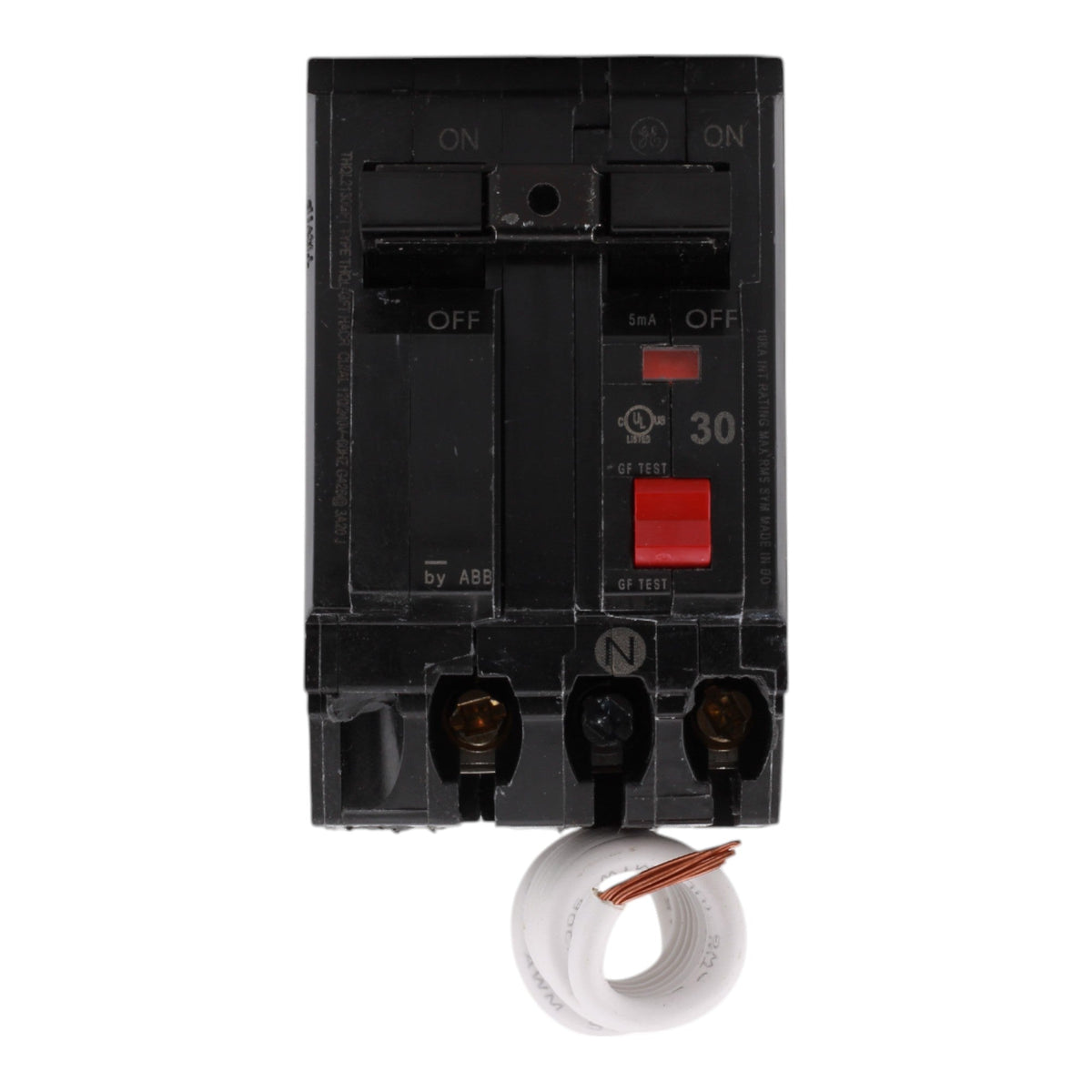 GE THQL2130GFTP 30 Amps 120/240 Volts Two-Pole GFCI Circuit Breaker with Pigtail for Q Line Panels - Image 2