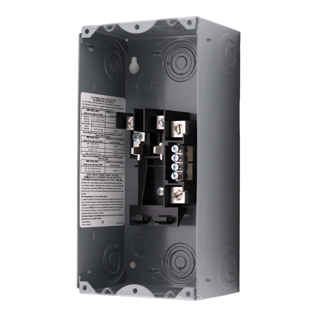 Square D Homeline, HOM24L70FCP, 70A, 2-Space, 4-Circuit, 120/240V, Fixed Main Lugs, NEMA 1, Load Center - Image 13