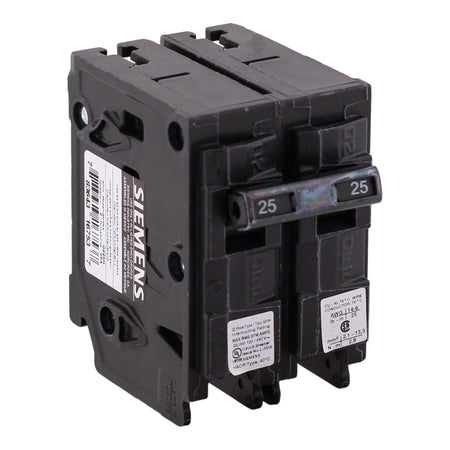 Siemens QP, Q225H, 25A, 2P, 120/240V, 22kAIC, Thermal Magnetic, Circuit Breaker