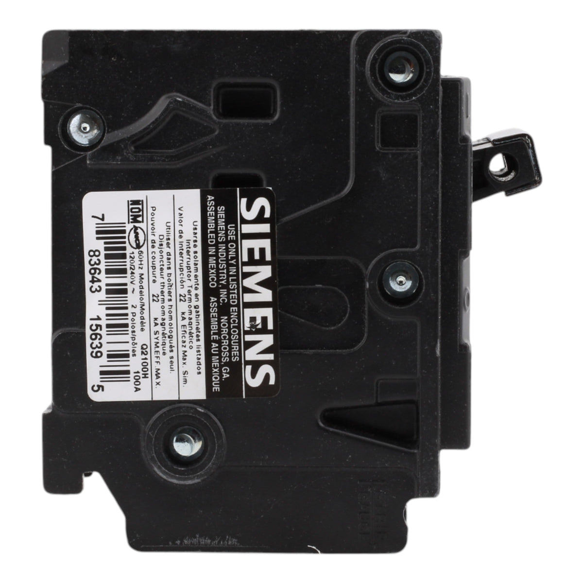 Siemens Q2100H 100A 2P 120/240V Circuit Breaker - Image 6