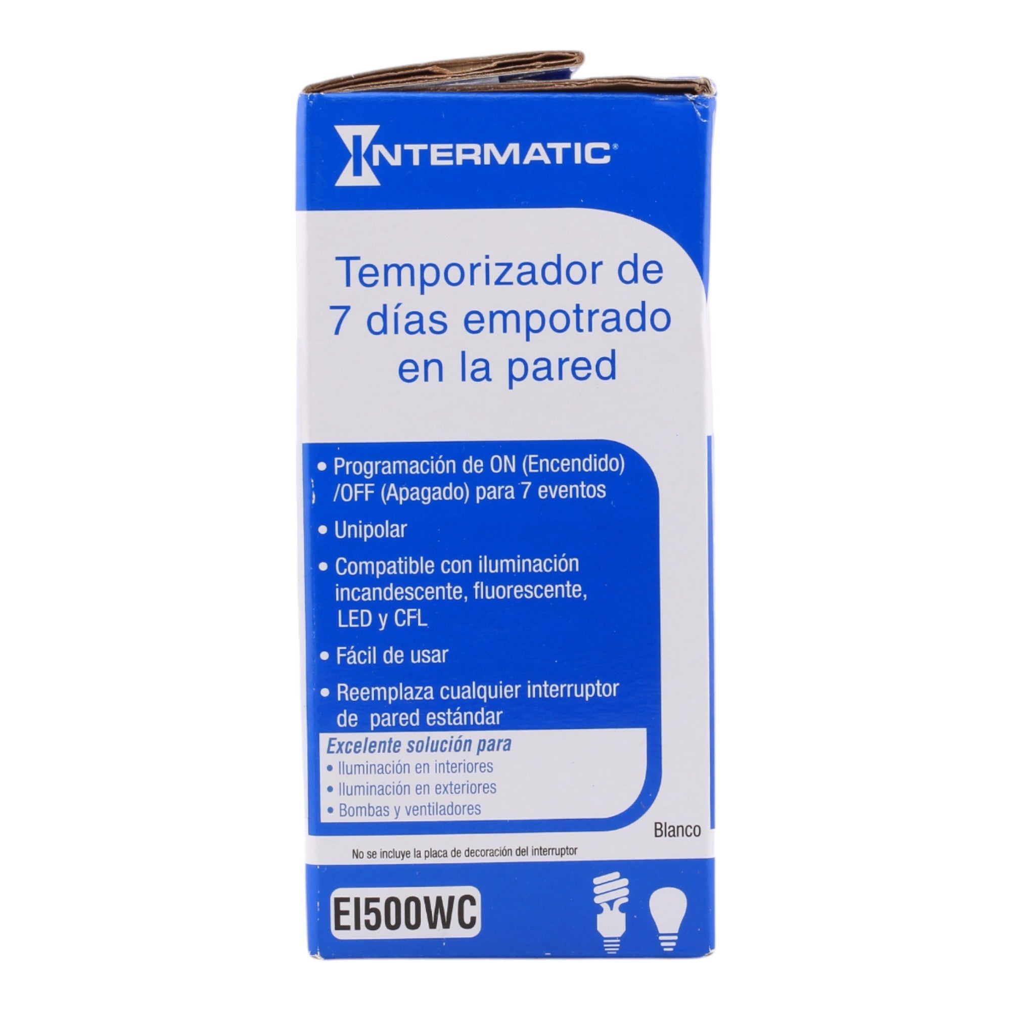 Intermatic EI500WC 7-Day Standard Programmable Timer – 125V, 15A, Digital In-Wall Timer, SPST-NO Switch, Battery Backup, White - Image 4