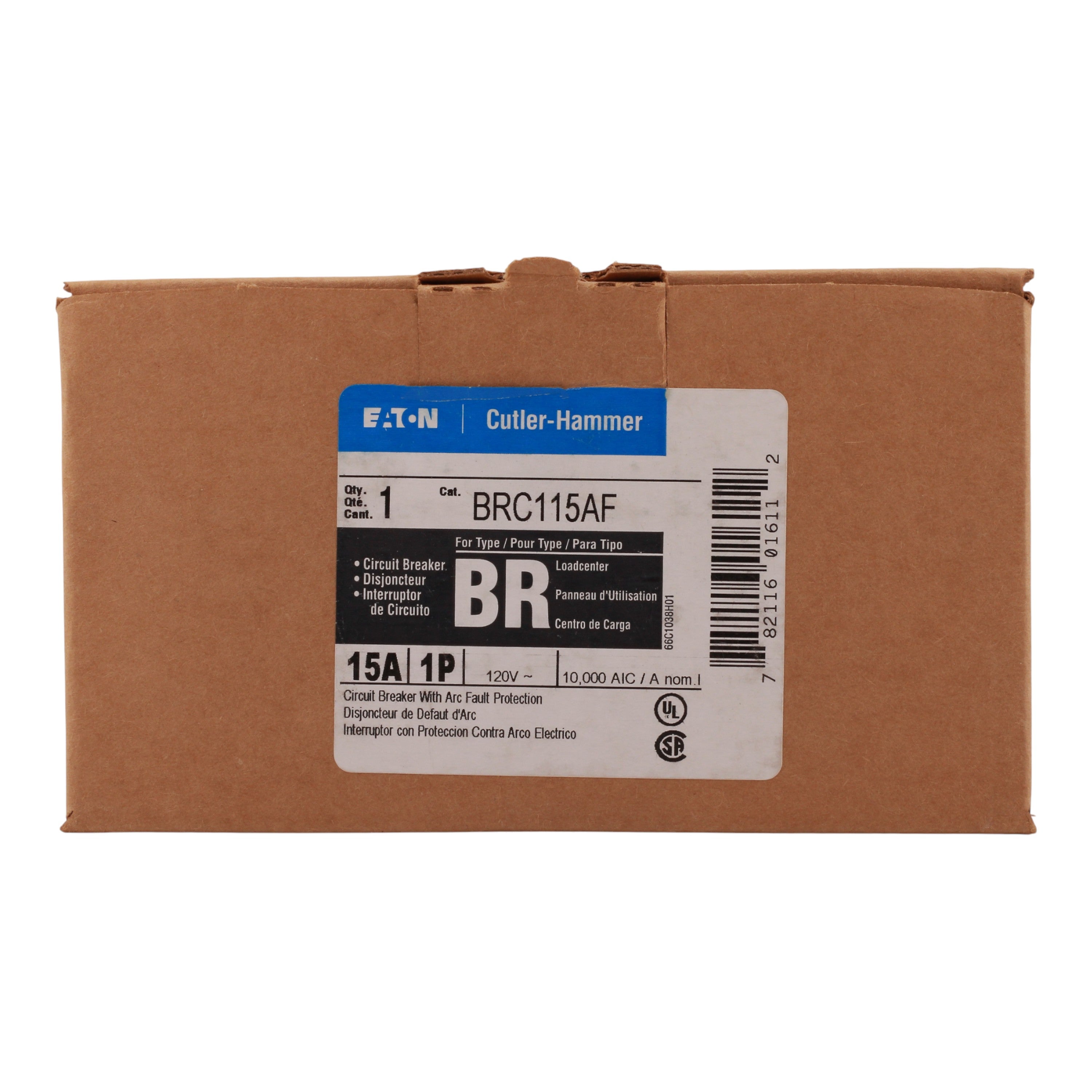 Eaton BR BRC115AF 15A 1P 120V AFCI Pigtail Neutral Circuit Breaker - Image 4