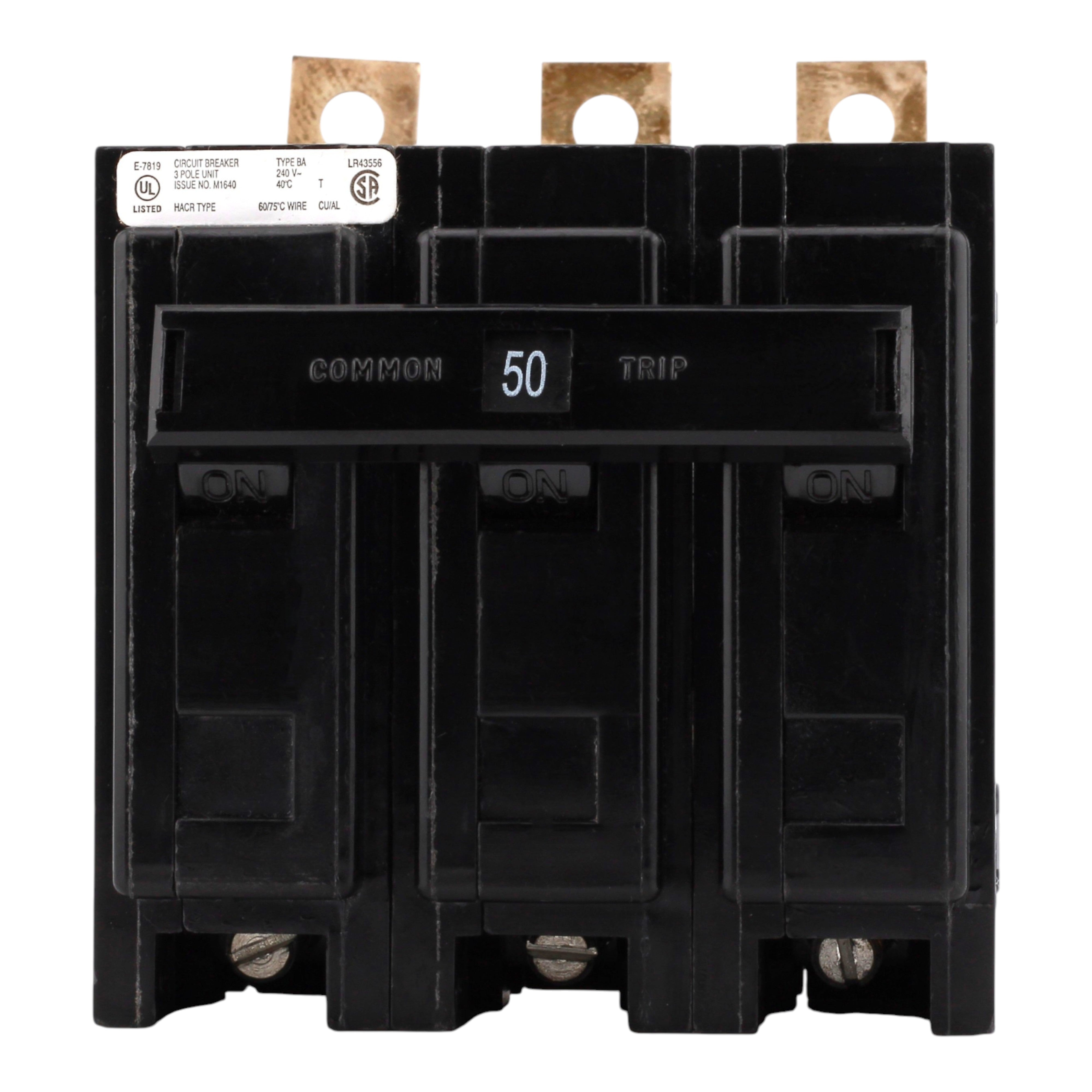 Eaton Quicklag BAB3050H 50A 3P 240V Thermal-Magnetic Bolt-On Circuit Breaker - Image 3