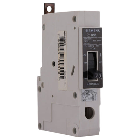 Siemens NGB, NGB1B020, 20A, 1P, 347V, 14kA, Bolt-On, MCCB, Circuit Breaker