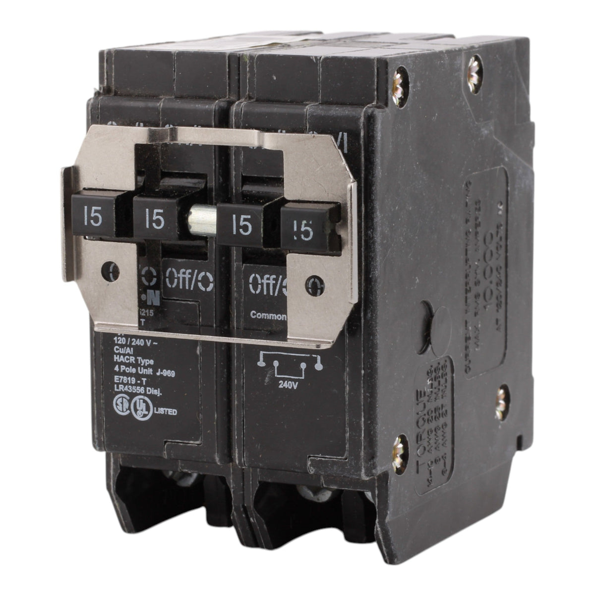 Eaton BQC215215 Quad BR 15A 4P 120/240V Circuit Breaker - Image 3