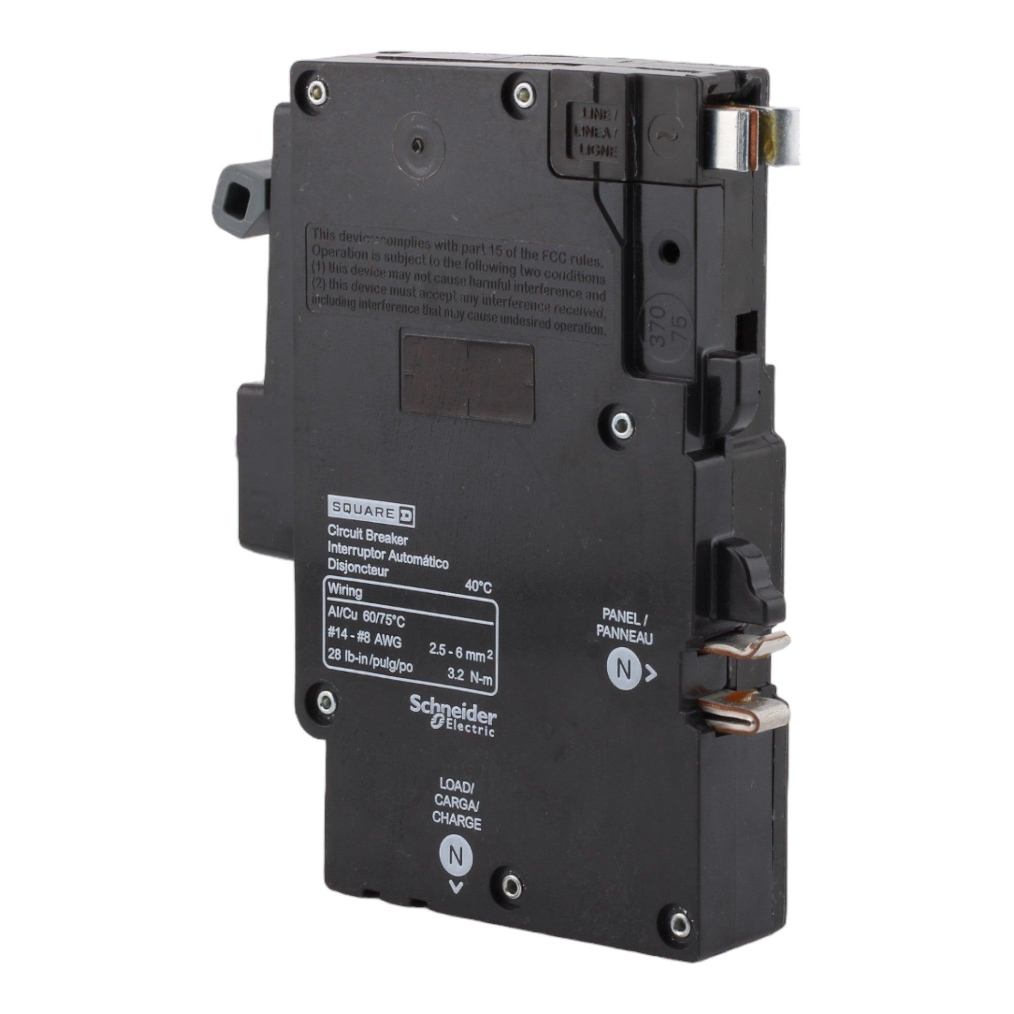 Square D QO QO115PAFGF 15A 1P 120V AFCI/GFCI Plug on Neutral Circuit Breaker - Image 4