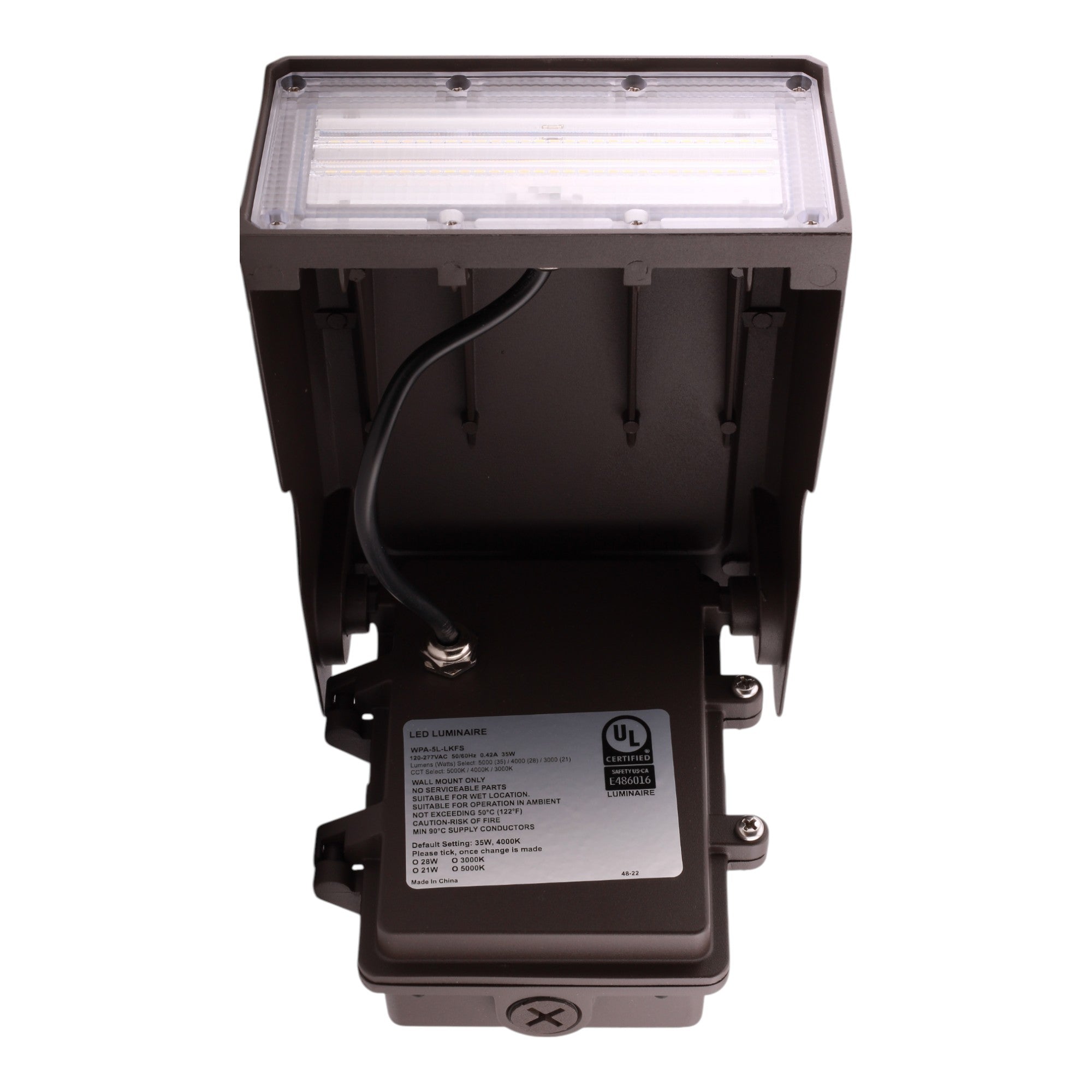 WPA-5L-LKFS LED Adjustable Wall Pack 22-35W 120-277V Selectable Lumen CCT - Image 8