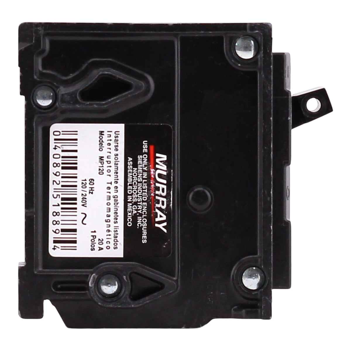 Murray MP120 20A 120V 1-Pole Miniature Thermal Magnetic Circuit Breaker, Compatible with Murray and Siemens Load Centers - Image 4